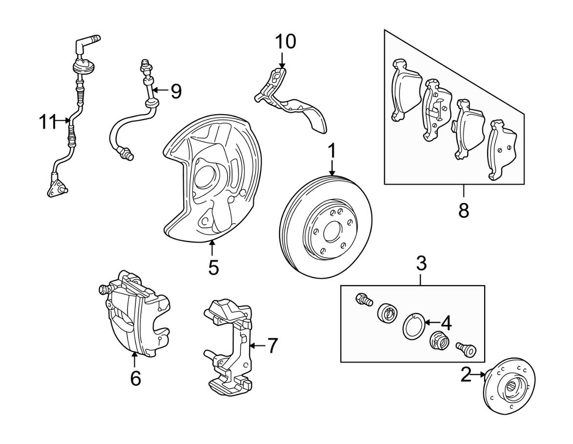 Mercedes ABS Wheel Speed Sensor - Front Driver Side 2105409008